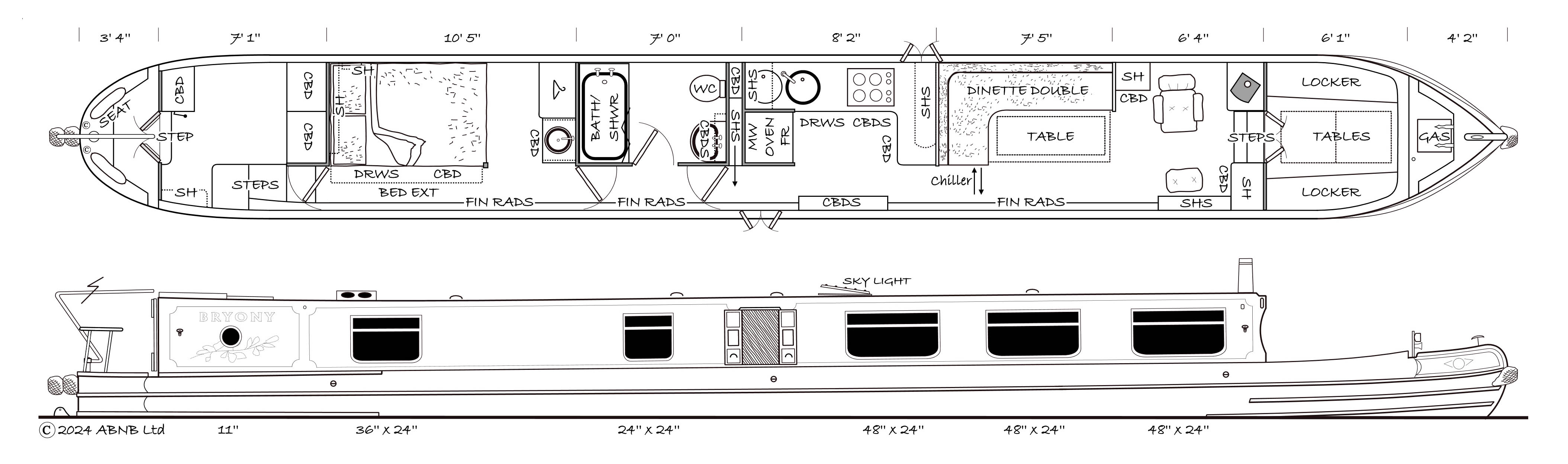 BRYONY boat drawing