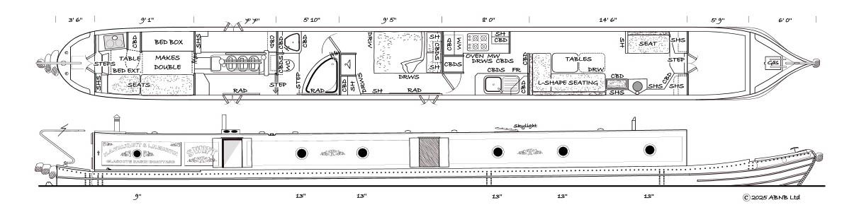 SWIFT boat drawing