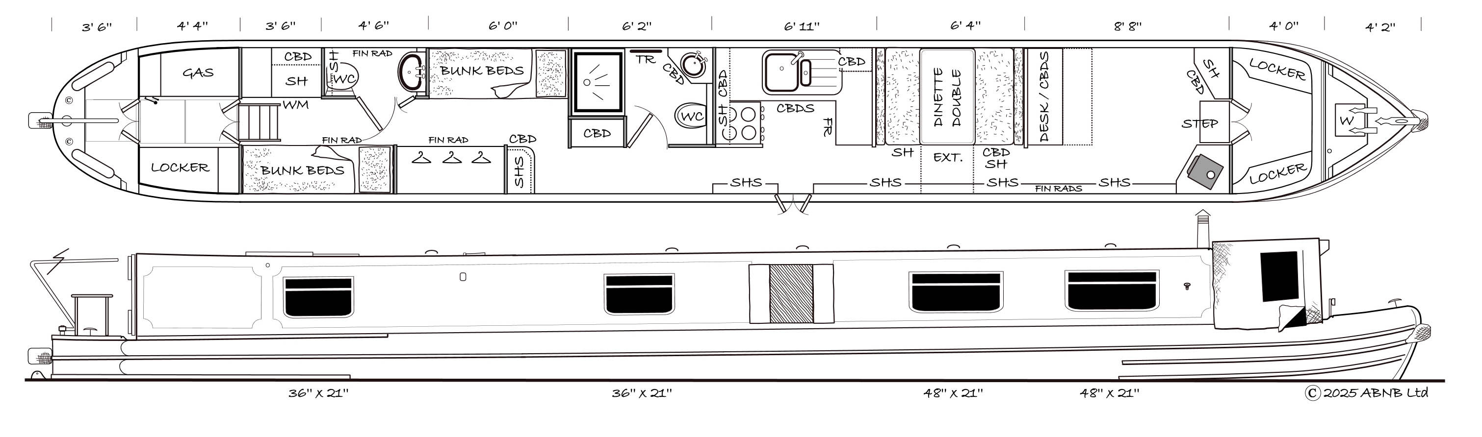 WATERWAY ROUTES boat drawing