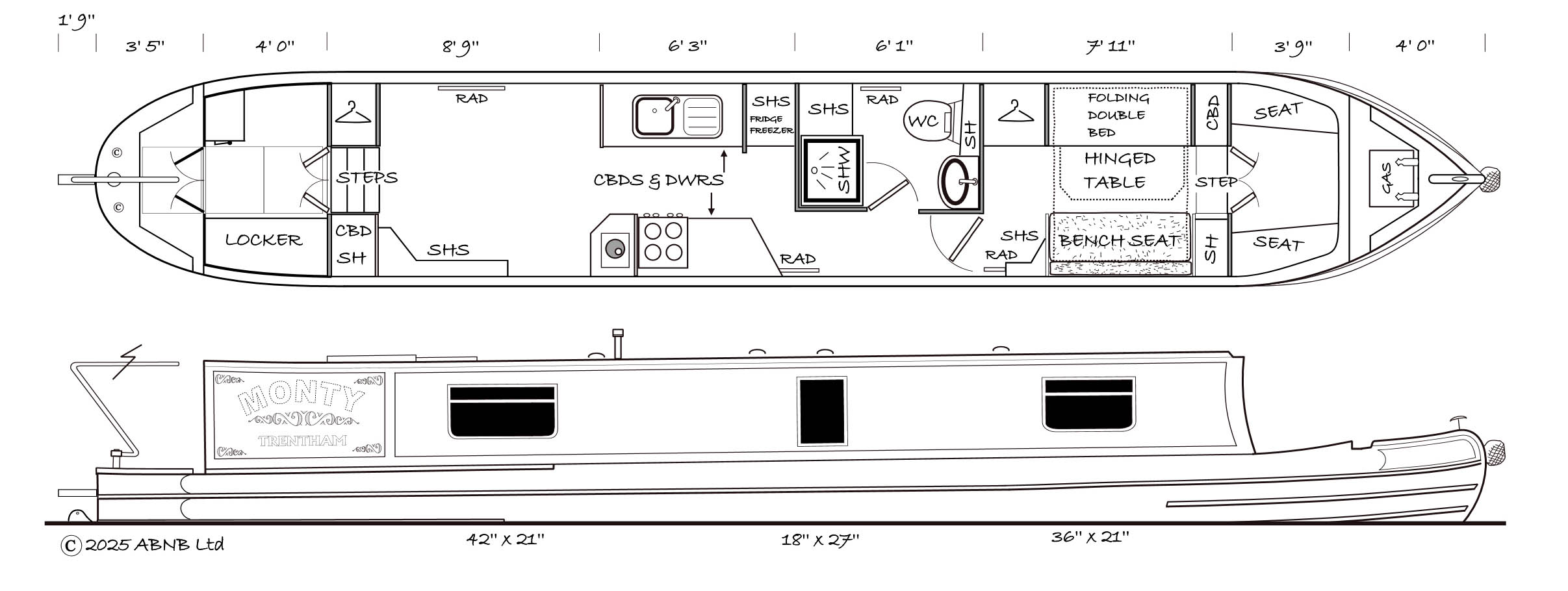 MONTY boat drawing