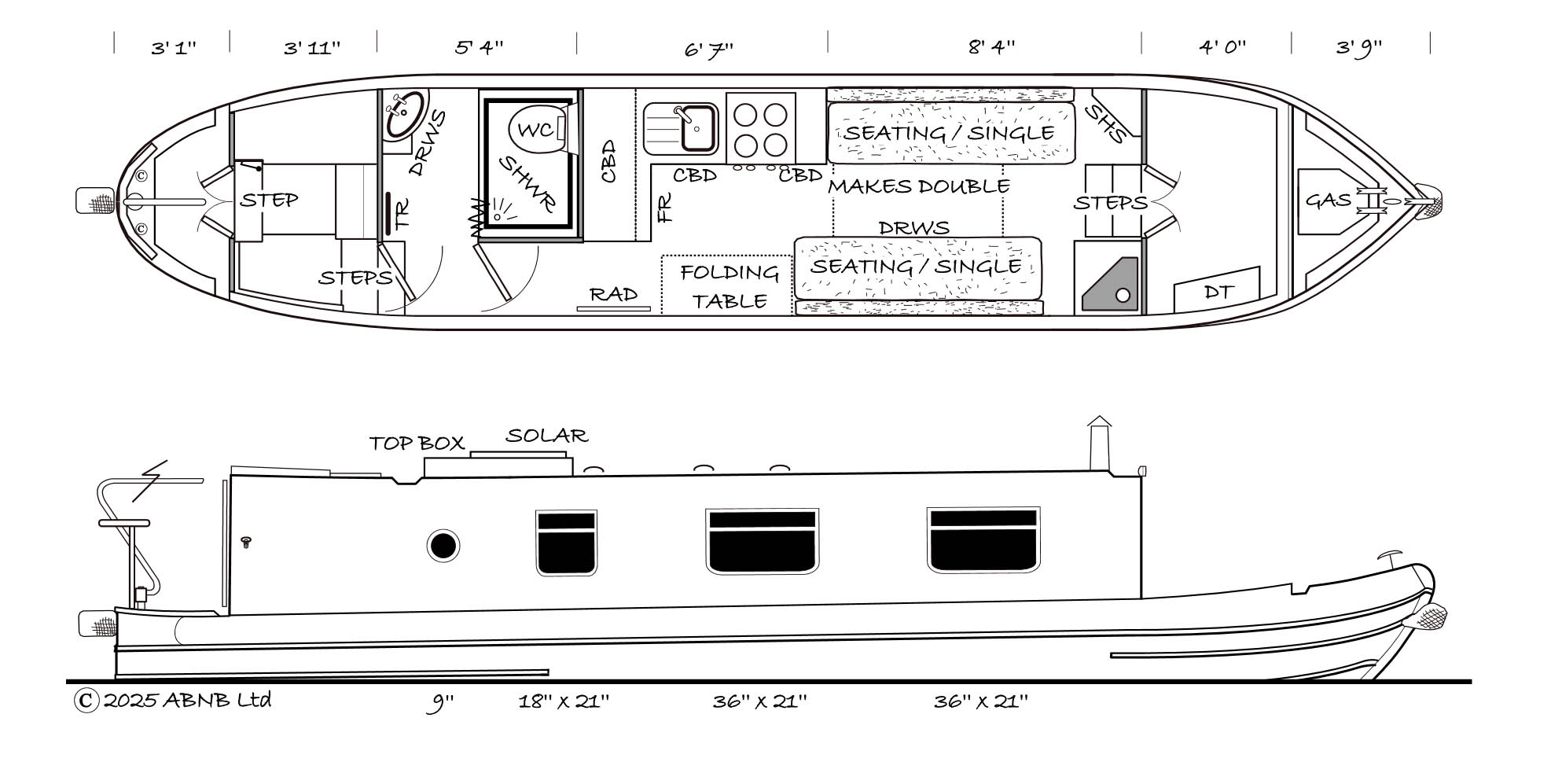 DAISY boat drawing