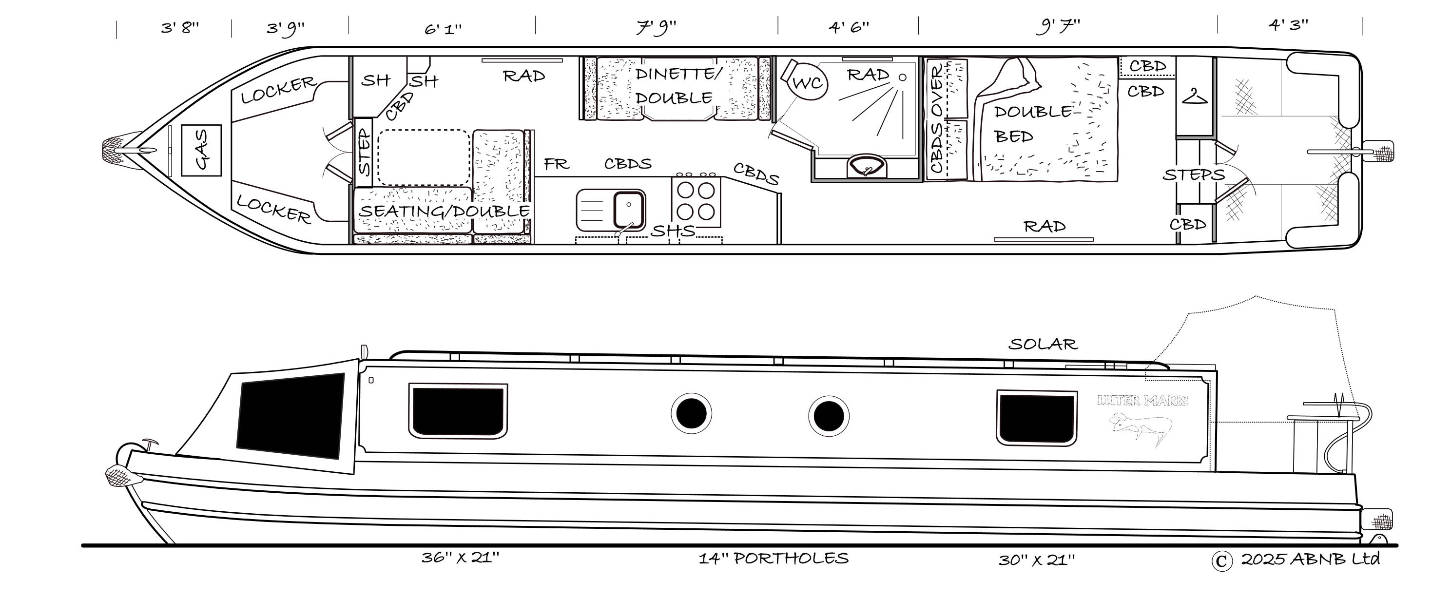 LUTER MARIS boat drawing