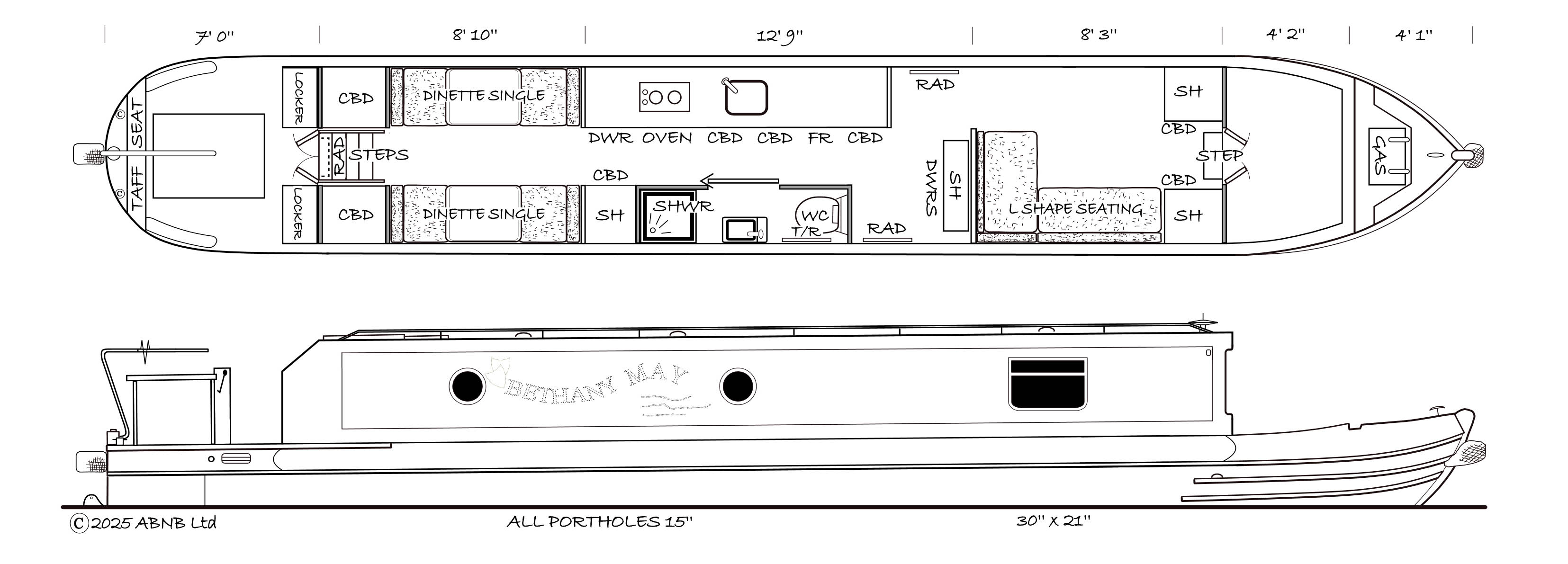 BETHANY MAY boat drawing