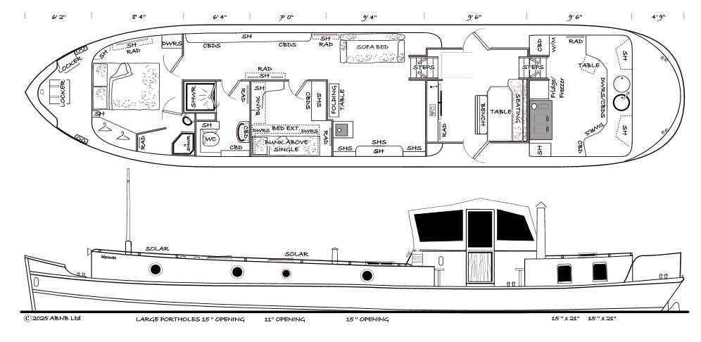 MYOSOTIS boat drawing