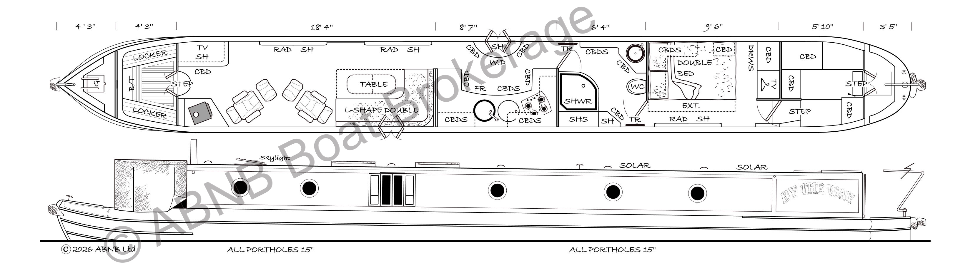 BY THE WAY boat drawing