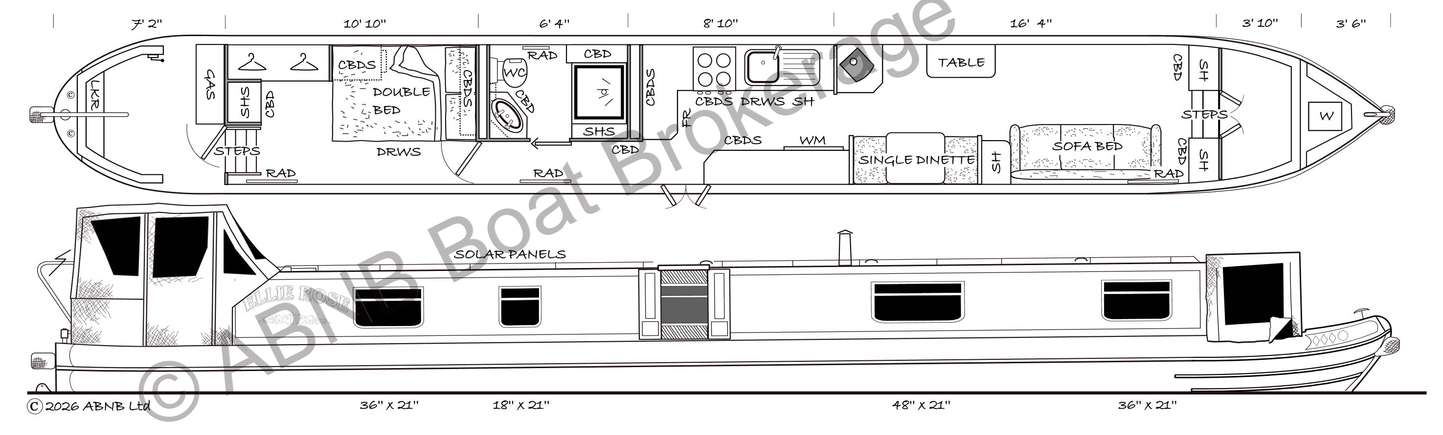 ELLIE ROSE boat drawing