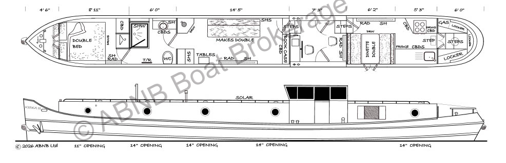 KISKA III boat drawing