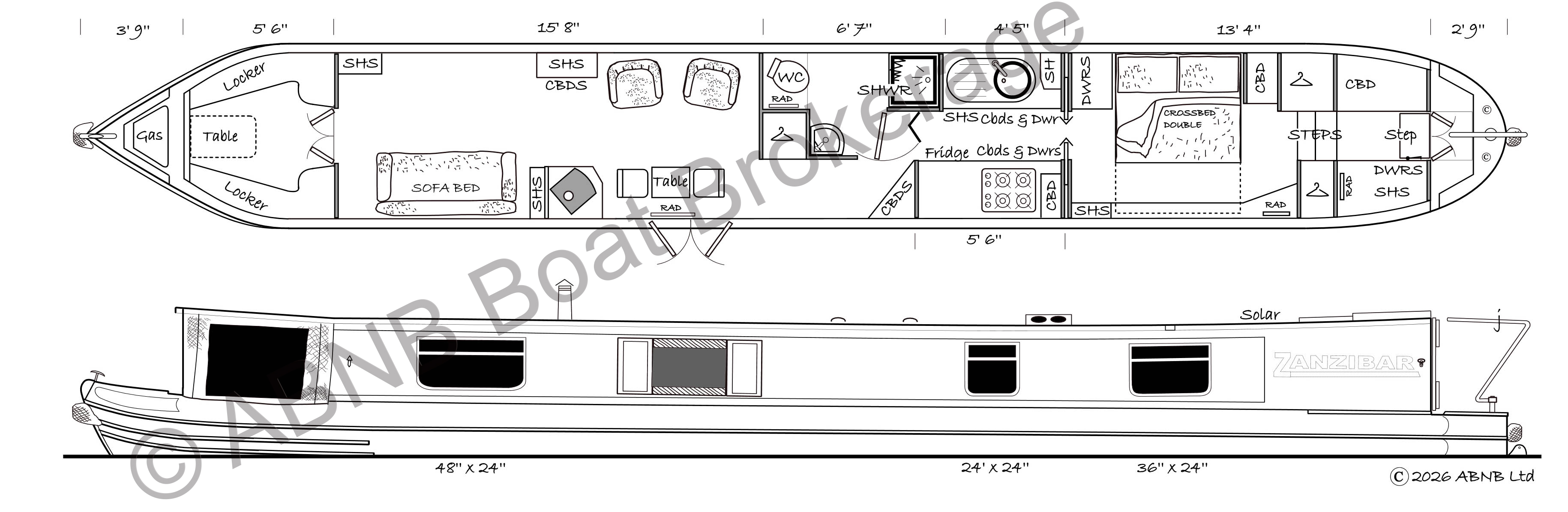ZANZIBAR boat drawing