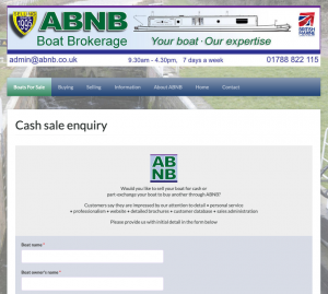 Cash sale enquiry form